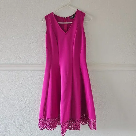 Donna Ricco | Dresses | Womens Donna Ricco Sleeveless Fit Flare Dress Size  6 Magenta | Poshmark